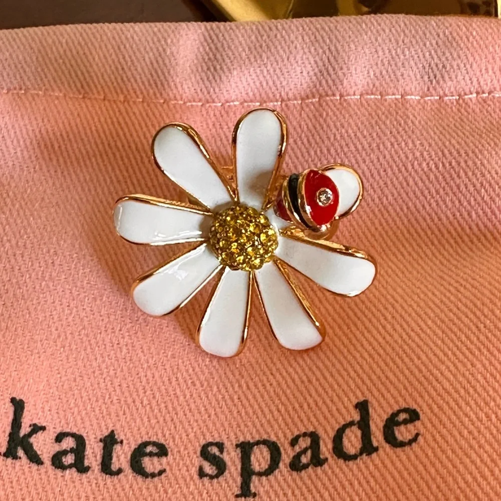 Kate Spade Daisy Ladybug Ring‎ Size 6 NEW
